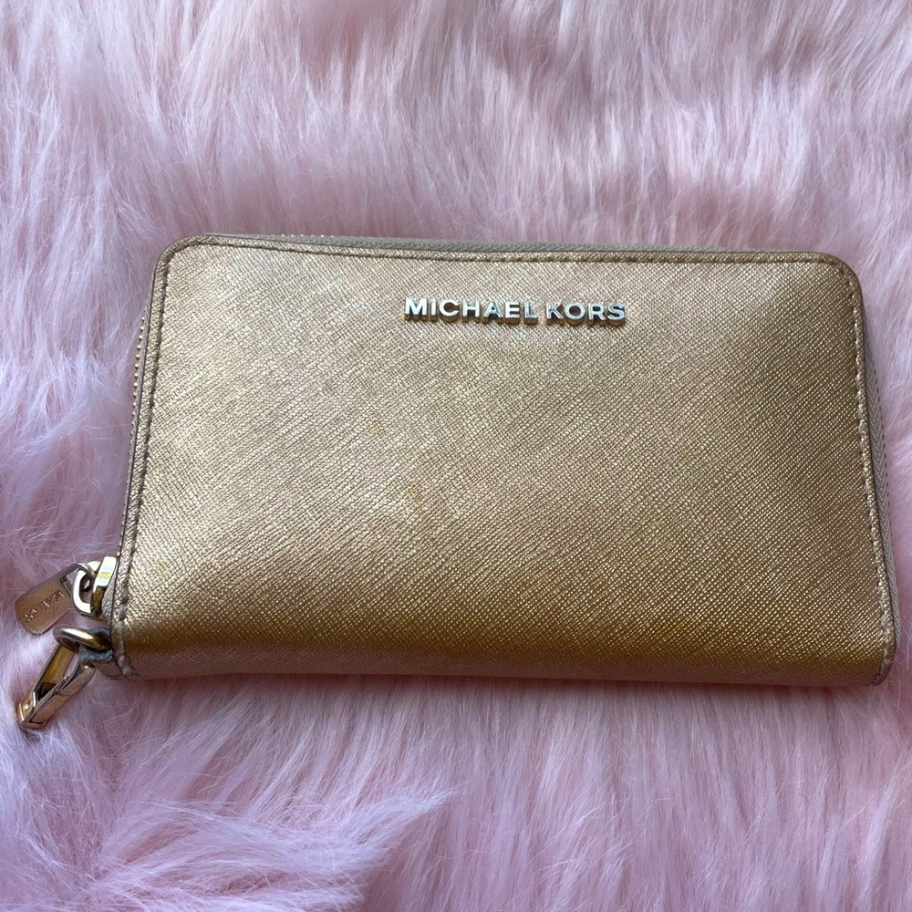 Michael Kors | Gold Jet Set Travel Phone Case Wallet